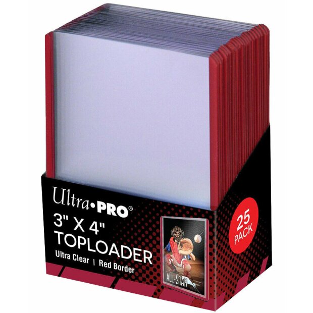 Ultra Pro 3 x 4 Toploader für Pokemonkarten 25 Stück Rot
