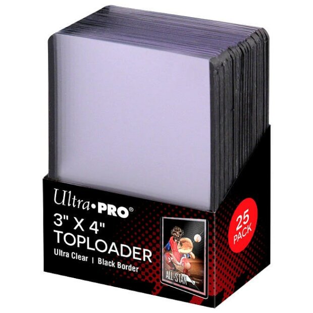 Ultra Pro 3 x 4 Toploader für Pokemonkarten 25 Stück Schwarz